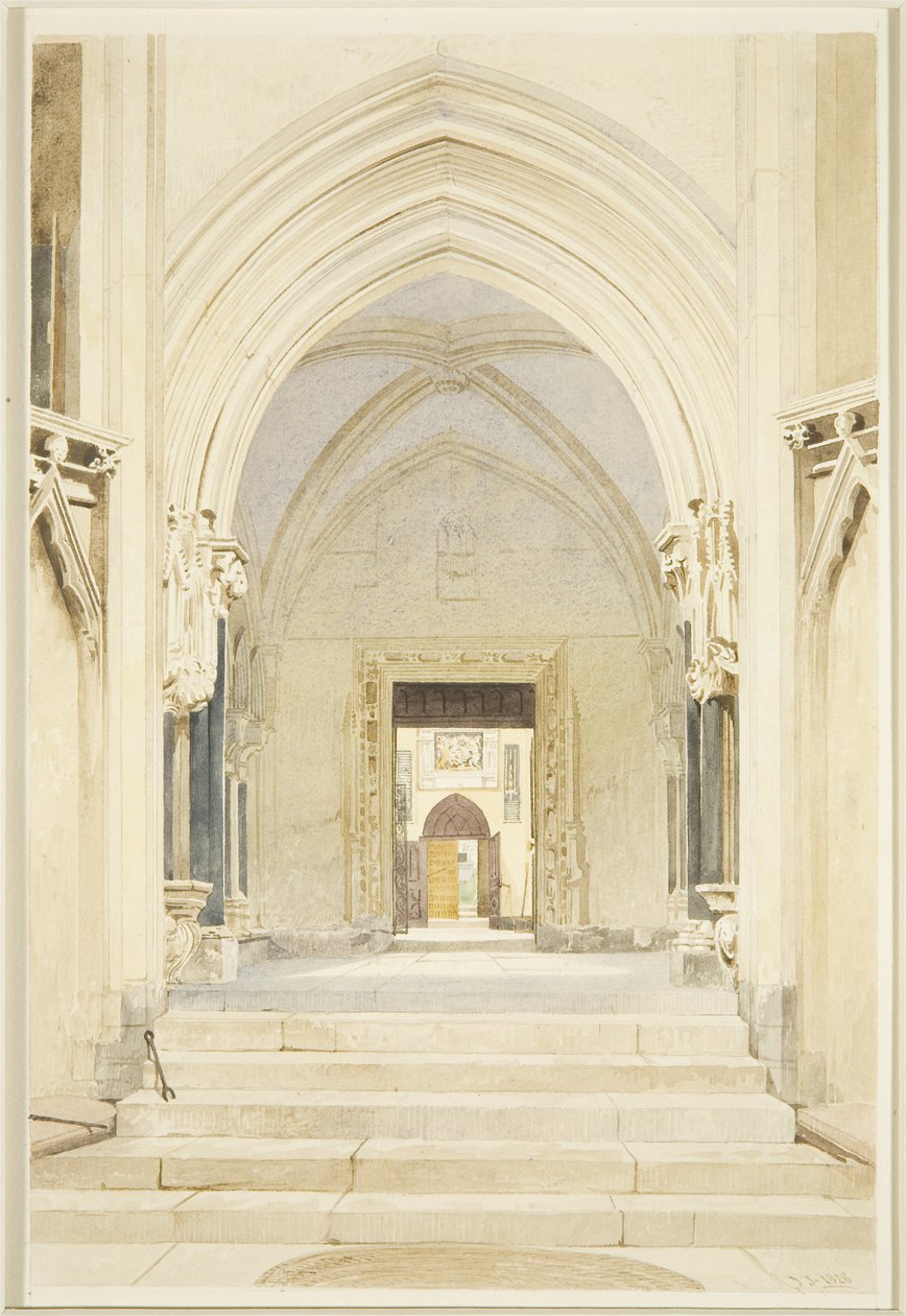 North Porch of St Mary Redcliffe, ser sørover av James Johnson