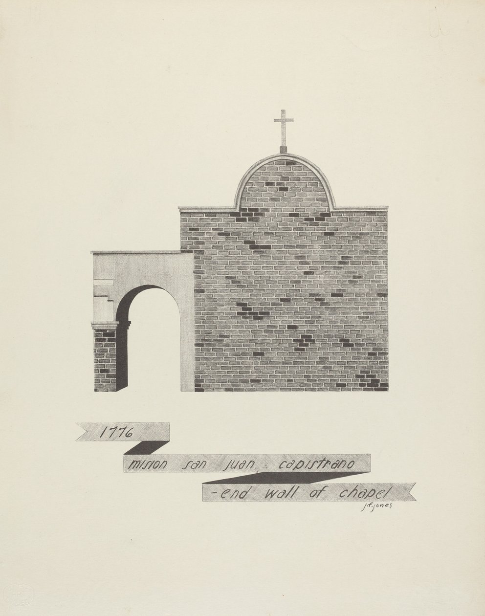 Mission St. John Capistrano - End of Chapel Wall av James Jones