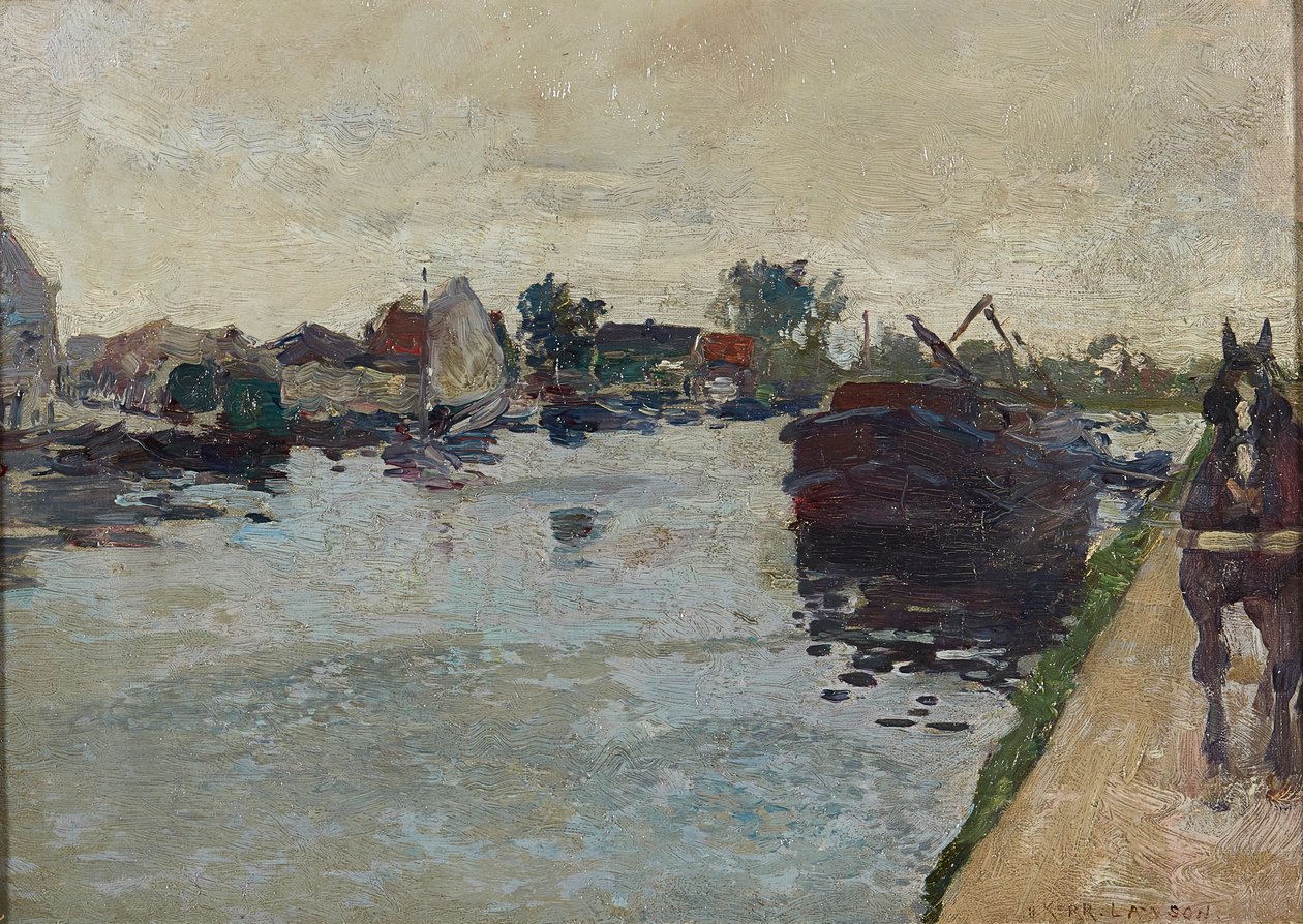 The Tow Path (olje på lerret) av James Kerr Lawson