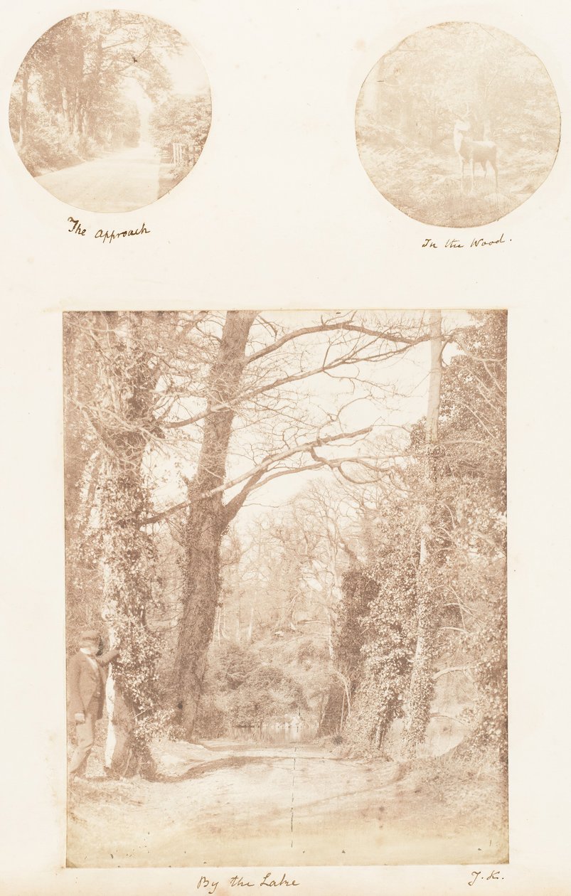 Tilnærmingen, i skogen, ved sjøen, 1853-56. av James Knight