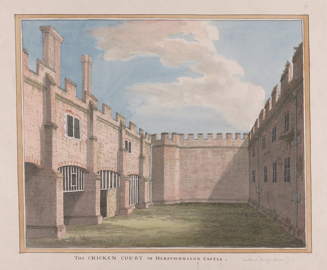 Herstmonceux Castle, East Sussex: The Chicken Court av James Lambert  of Lewes