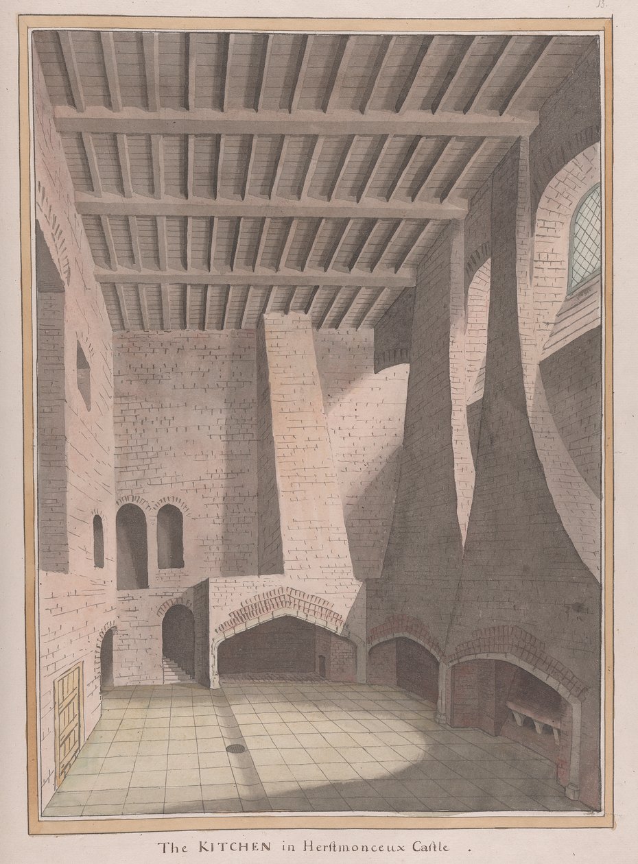 Herstmonceux Castle, East Sussex: The Kitchen av James Lambert  of Lewes