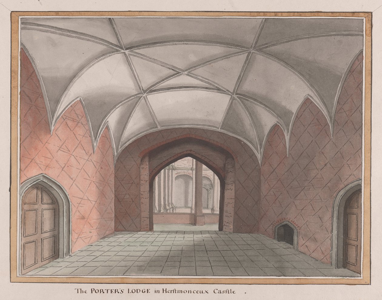 Herstmonceux Castle, East Sussex: The Porter's Lodge av James Lambert  of Lewes
