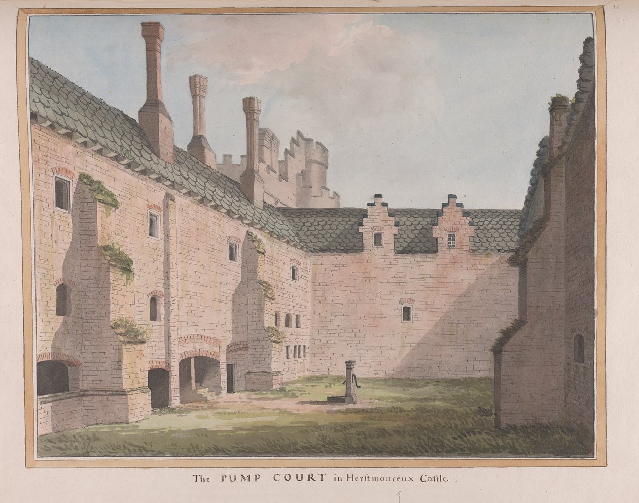 Herstmonceux Castle, East Sussex: Pump Court av James Lambert  of Lewes