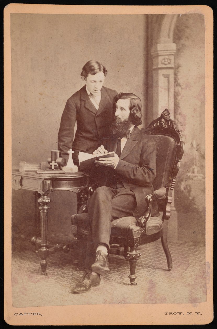 Portrett av Samuel Edward Warren 1831-1909 med student, før 1877. av James M Capper