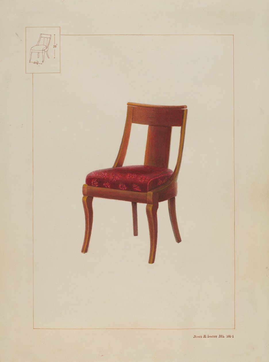 Mahogni stol av James M. Lawson