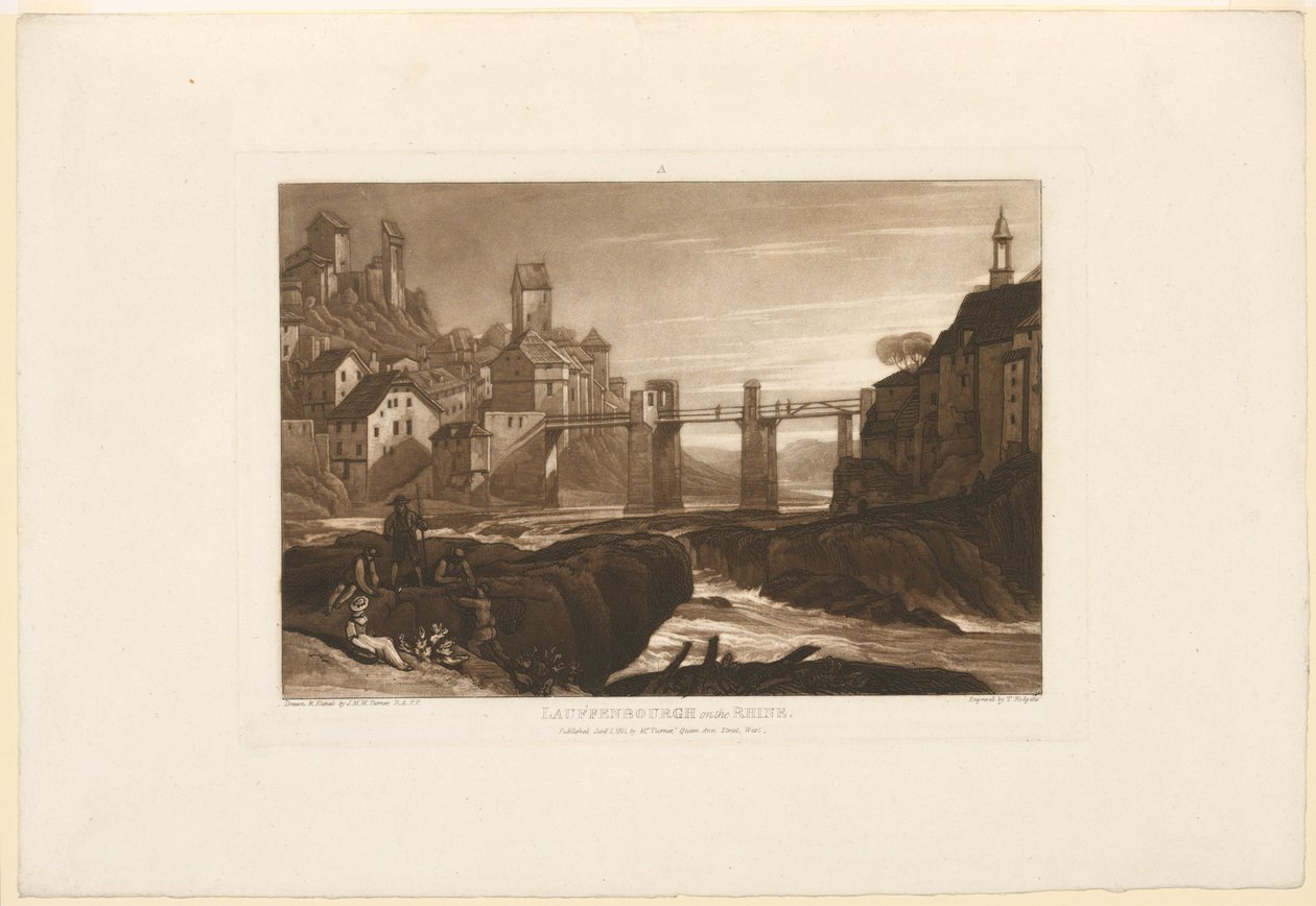 Lauffenbourg ved Rhinen av James Mallord William Turner