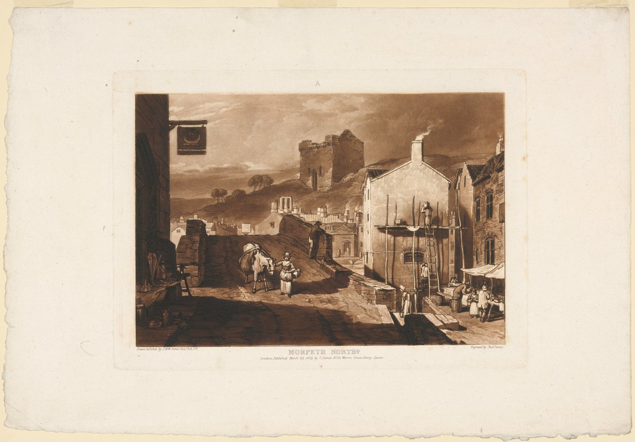 Morpeth, Northumberland, fra Liber Studiorum av James Mallord William Turner