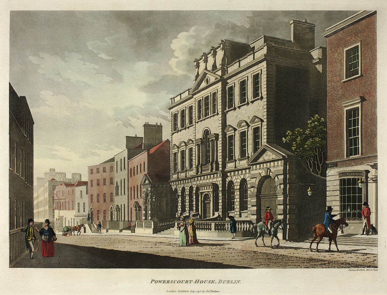 Powerscourt House, Dublin av James Malton