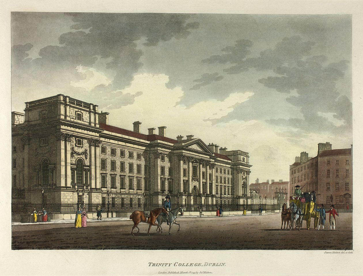 Trinity College, Dublin av James Malton