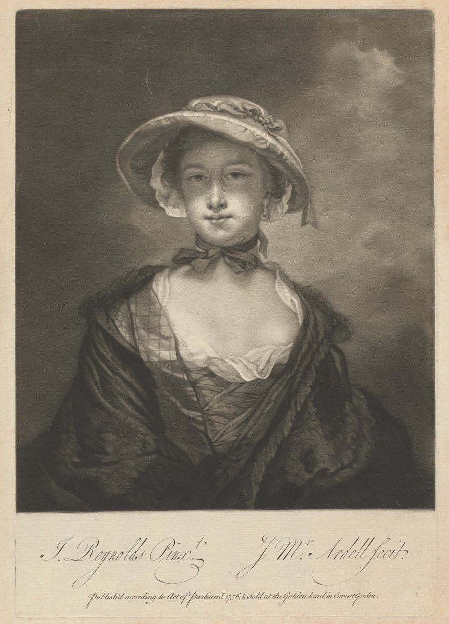 Catherine Chambers (née Moore) av James McArdell