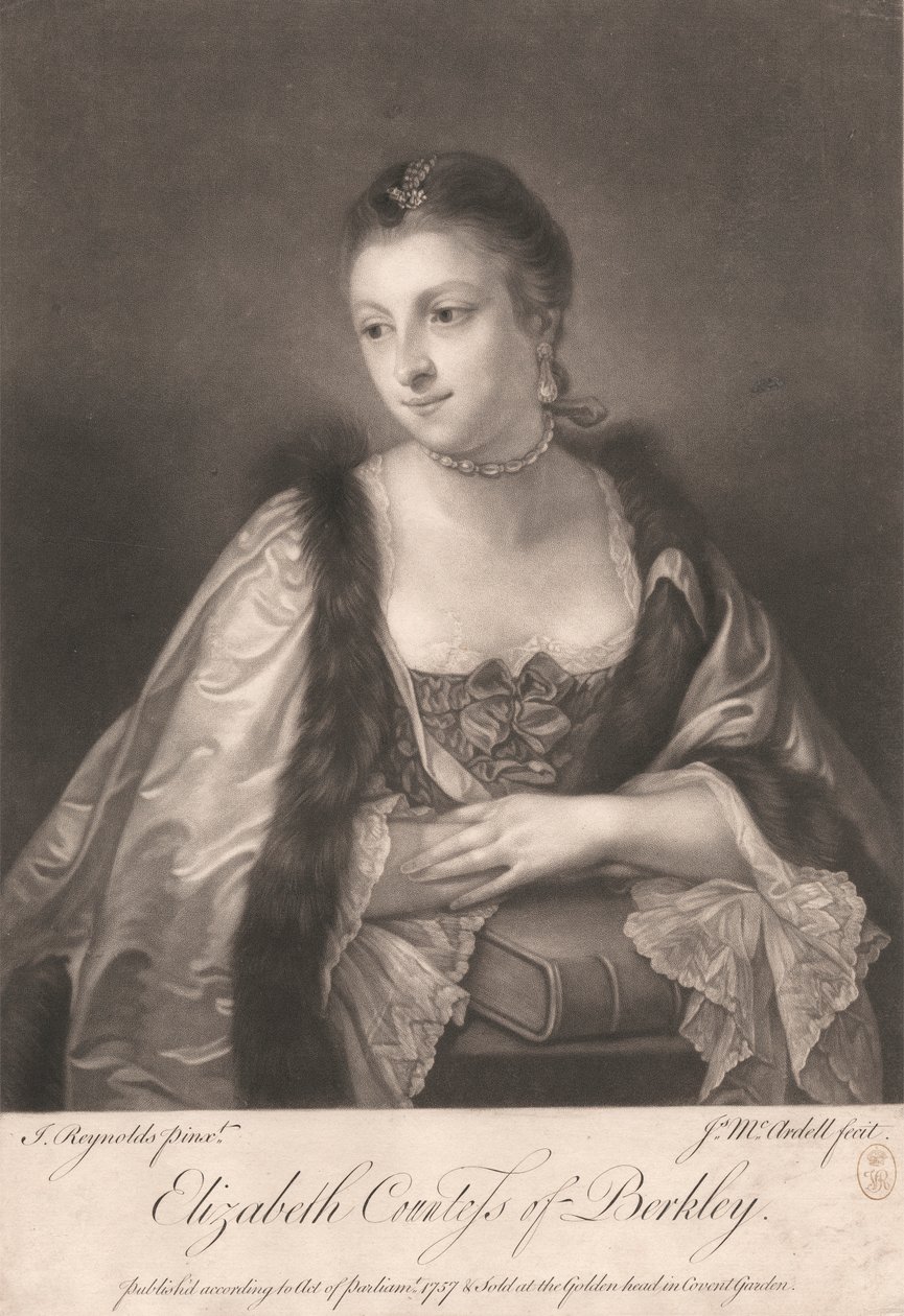 Elizabeth, grevinne av Berkeley av James McArdell