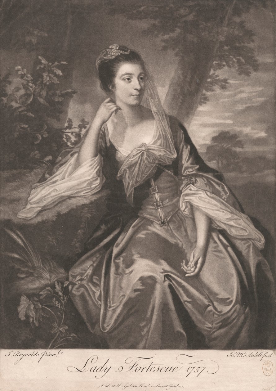 Lady Fortescue av James McArdell
