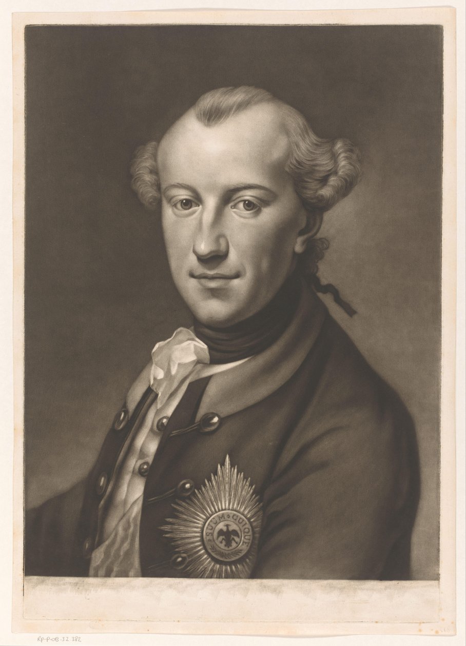 Portrett av Karl Wilhelm Ferdinand av Braunschweig-Wolfenbüttel av James McArdell