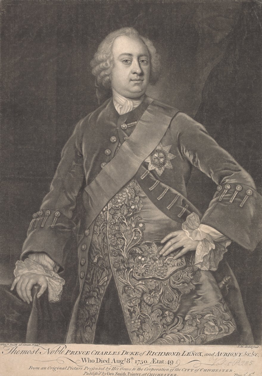 Prins Charles, andre hertug av Richmond, Lenox og Aubigny av James McArdell