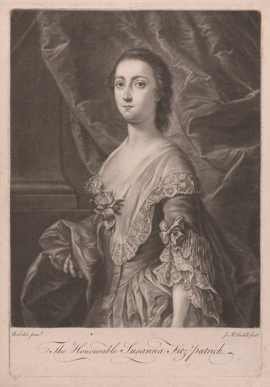 Den ærede Susanna Fitzpatrick av James McArdell