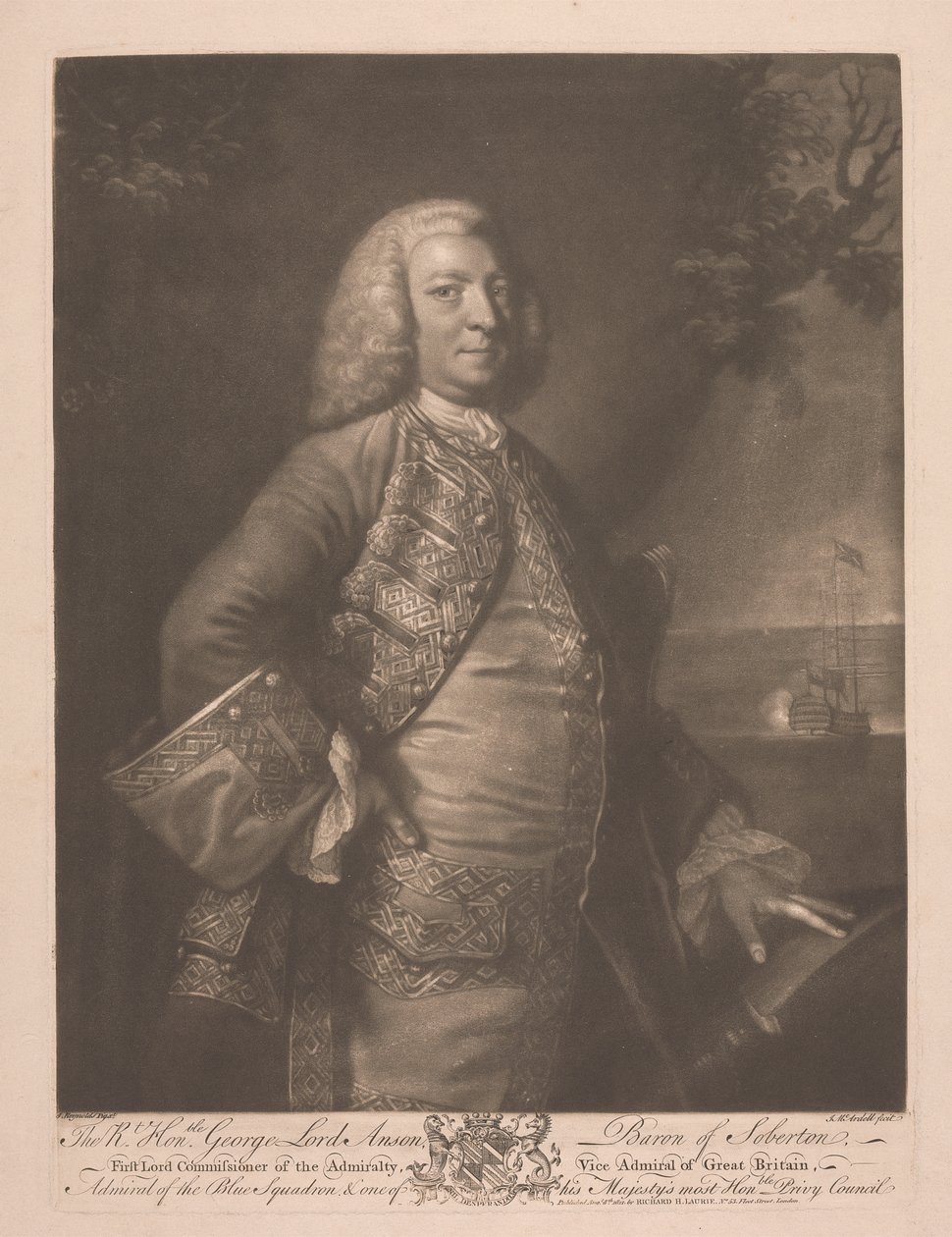Høyre ærede George Lord Anson av James McArdell
