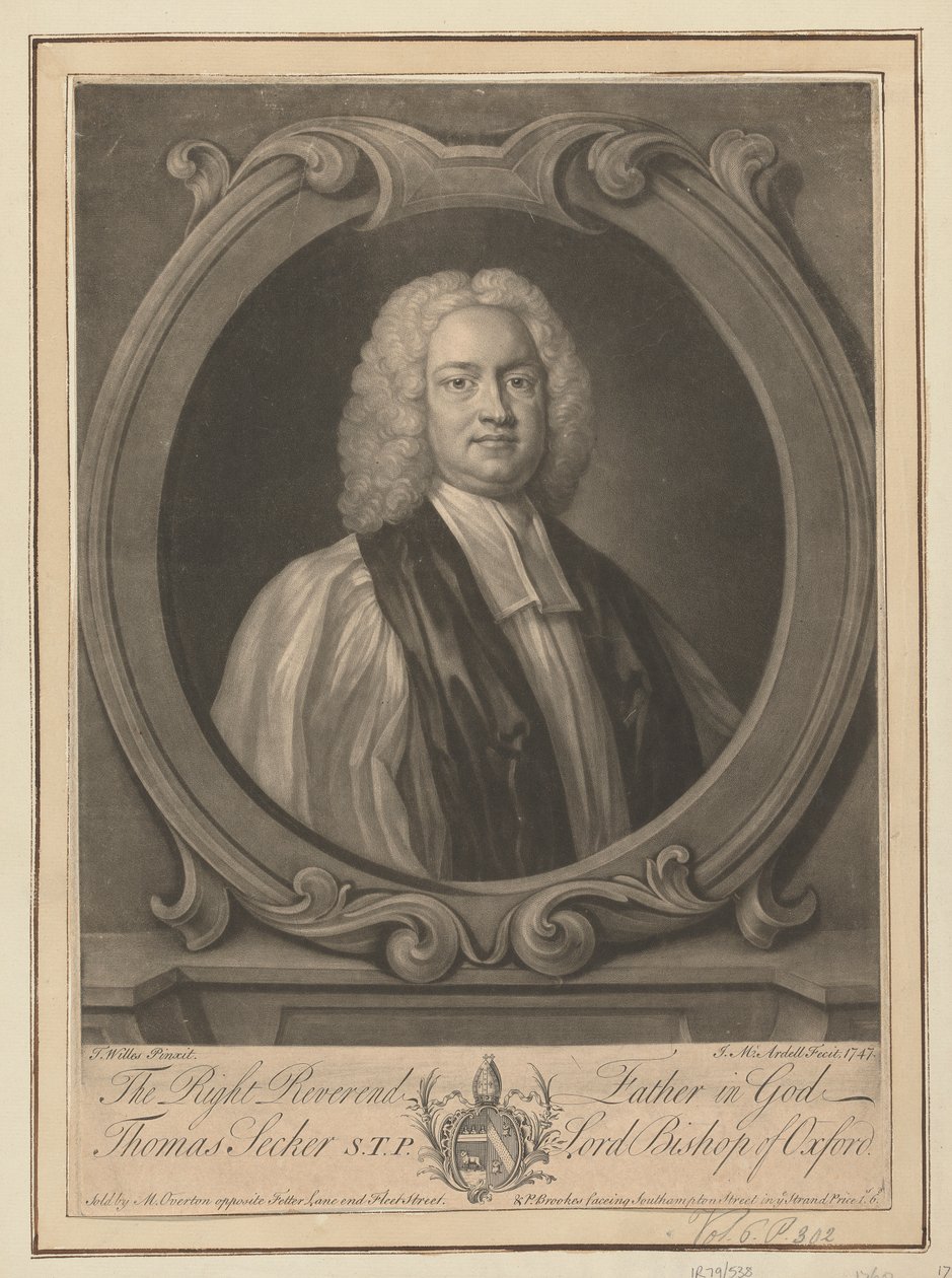 Thomas Secker, Lord Bishop of Oxford av James McArdell