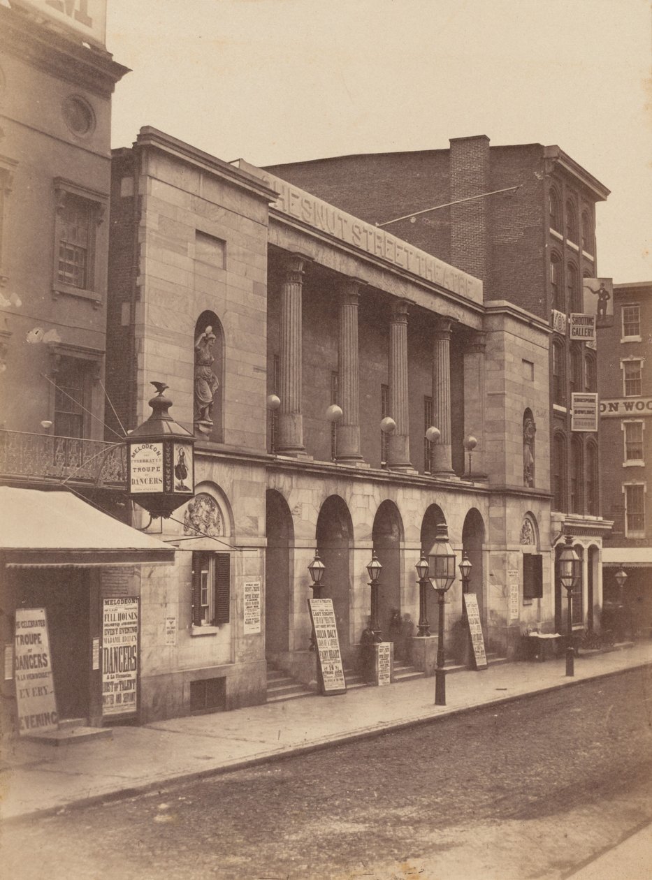 Chestnut Street Theatre, Philadelphia av James McClees