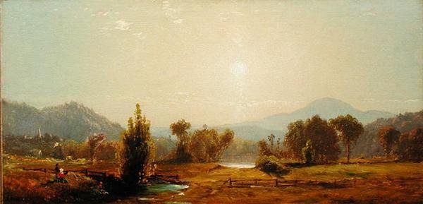 View of the Catskills (olje på lerret) av James McDougal Hart