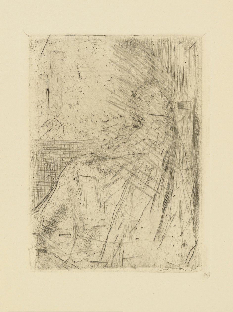 [76] Inntrykk fra kansellerte plater av Whistler - Maude, Sittende. av James Abbott McNeill Whistler