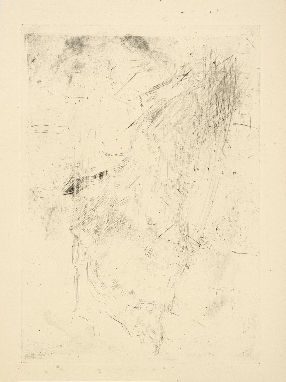 [76] Inntrykk fra kansellerte plater av Whistler - [Sittende figur?] av James Abbott McNeill Whistler