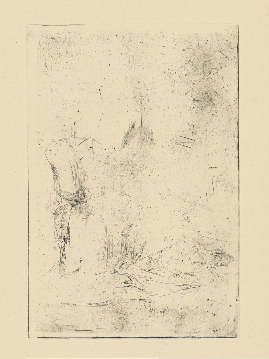 [76] Inntrykk fra kansellerte plater av Whistler - [Sittende figur]. av James Abbott McNeill Whistler