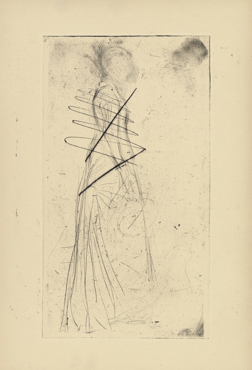 [76] Inntrykk fra kansellerte plater av Whistler - [Woman Standing]. av James Abbott McNeill Whistler