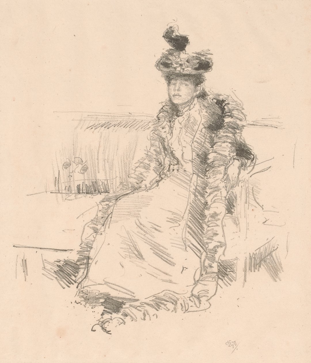 En dame som sitter av James Abbott McNeill Whistler