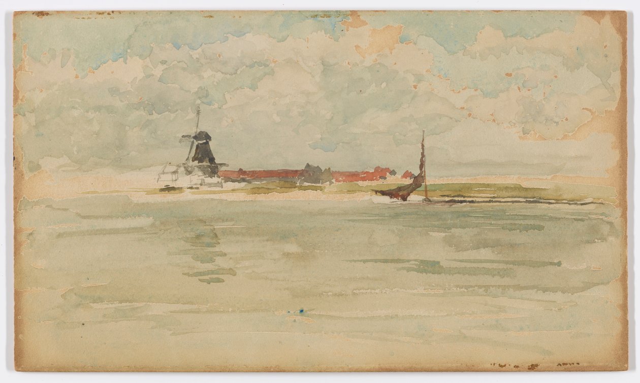En liten rød note – Dordrecht av James Abbott McNeill Whistler