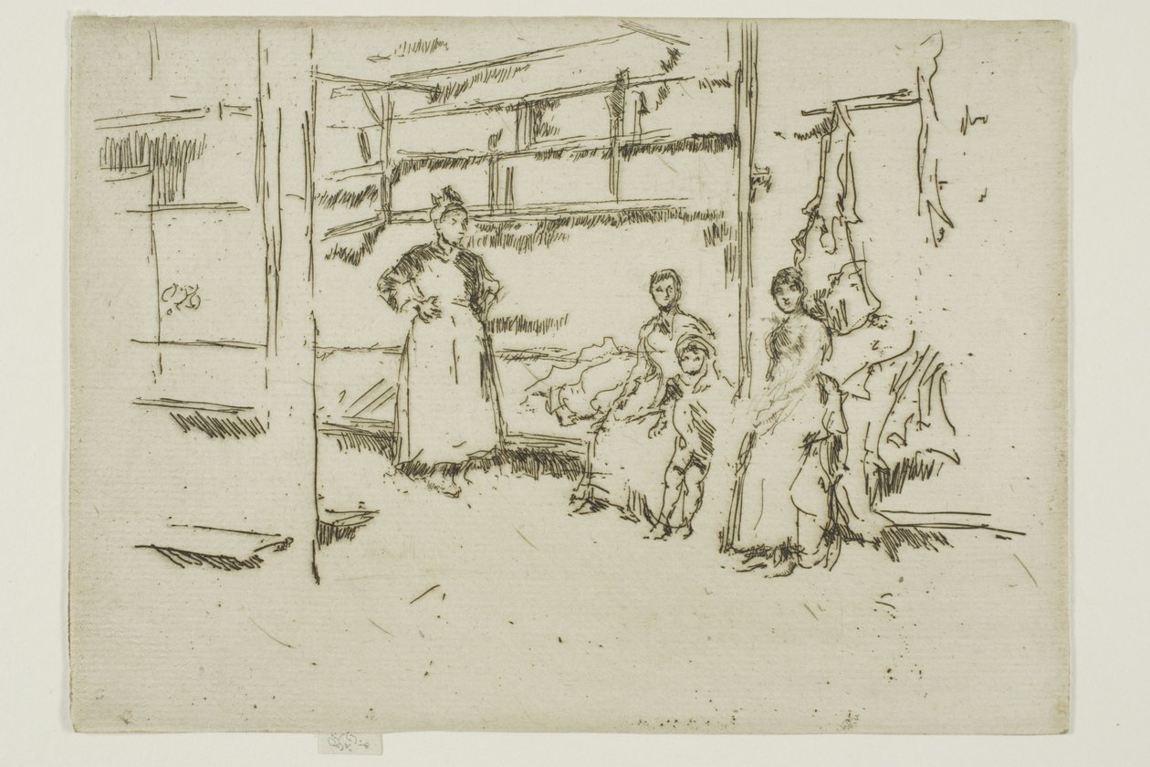 Etter salget, klesbørs, Houndsditch av James Abbott McNeill Whistler