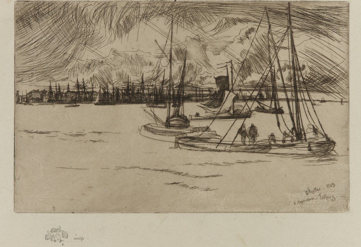 Amsterdam, from the Tolhuis   1242718   no       norwegian Successfully Translated  Original: Studie van een mannelijk naaktmodel met de hand in een stellage, van onderen gezien, in het atelier van Jacques de Lalaing Translat: Studie van een mannelijk naak av James Abbott McNeill Whistler