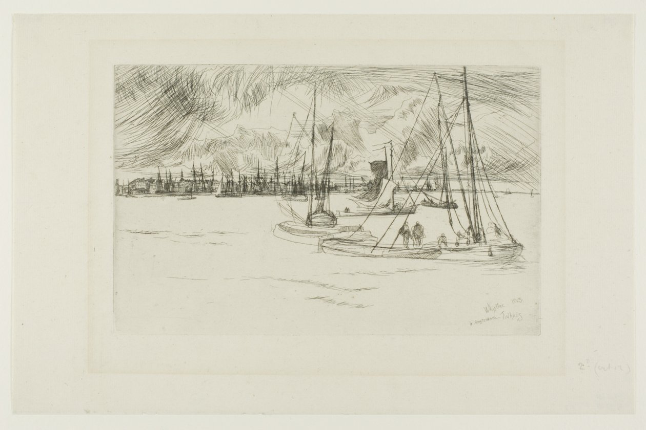 Amsterdam, fra Tolhuis av James Abbott McNeill Whistler
