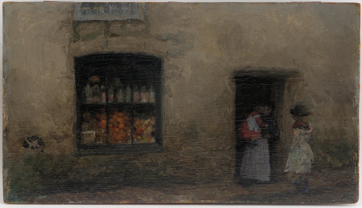 En oransje note: Sweet Shop av James Abbott McNeill Whistler