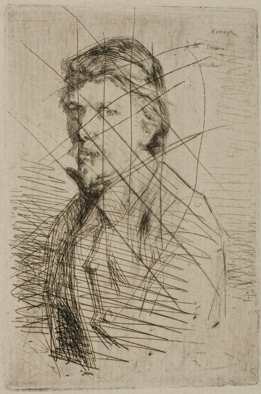 Auguste Delâtre, skriver av James McNeill Whistler