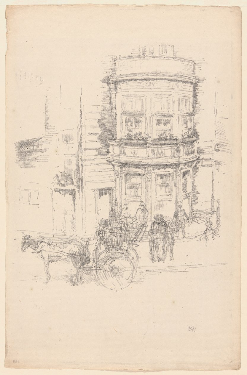 Spatele Teatrului Gaiety Norwegian av James Abbott McNeill Whistler