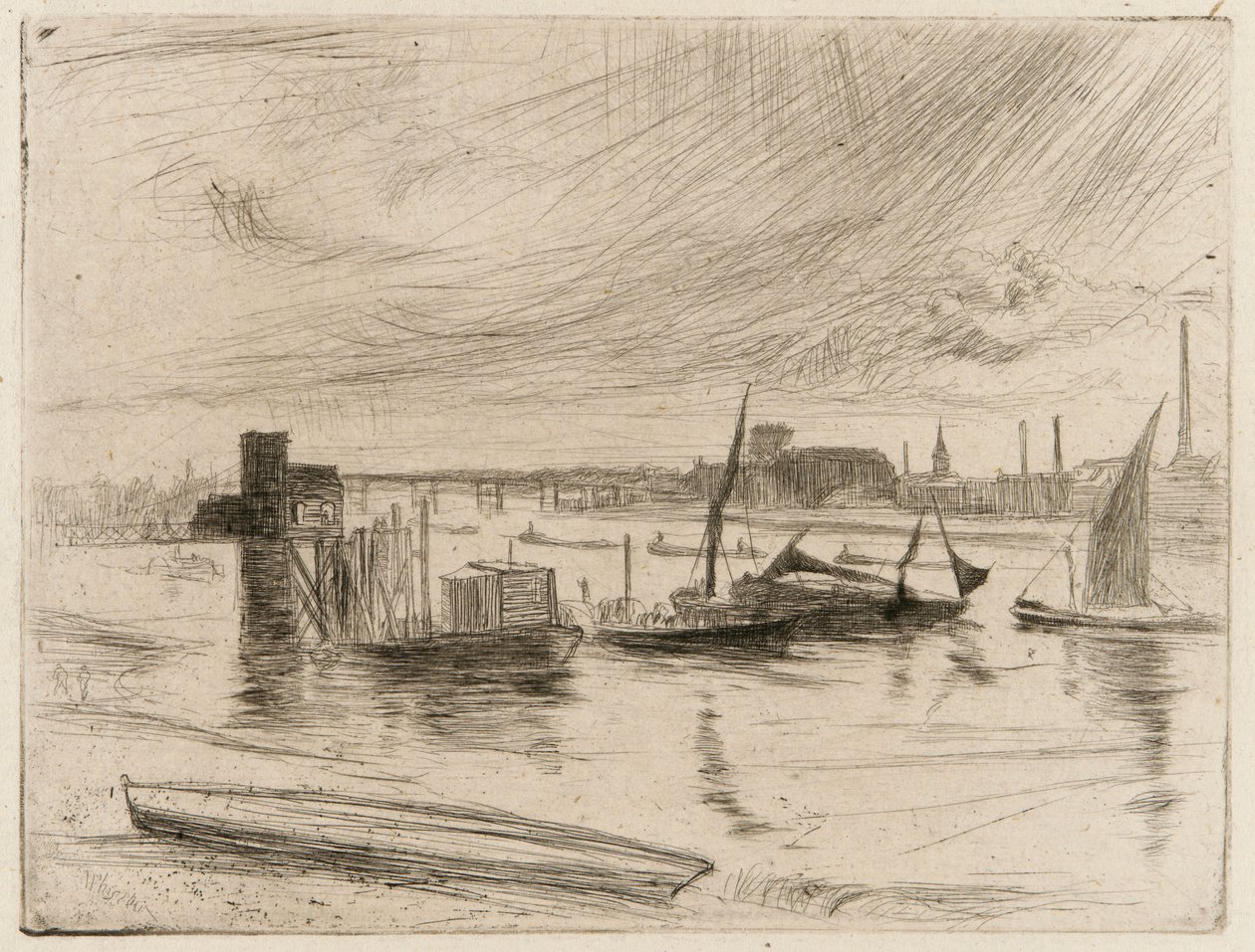Battersea Dawn (Cadogan Pier) av James Abbott McNeill Whistler