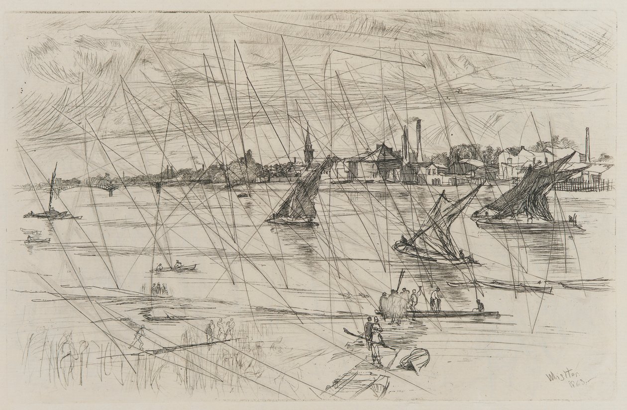 Battersea Reach av James Abbott McNeill Whistler