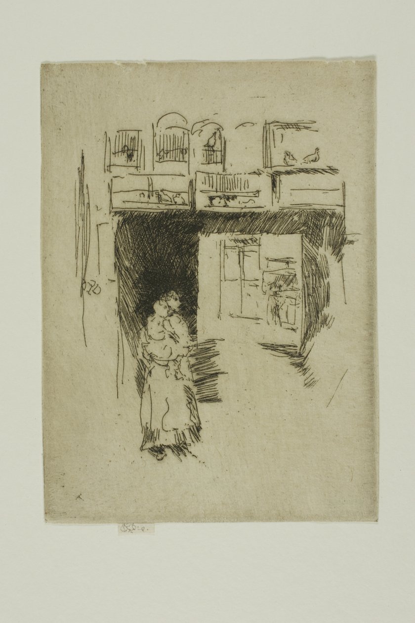 Fuglebutikk - Seven Dials av James Abbott McNeill Whistler