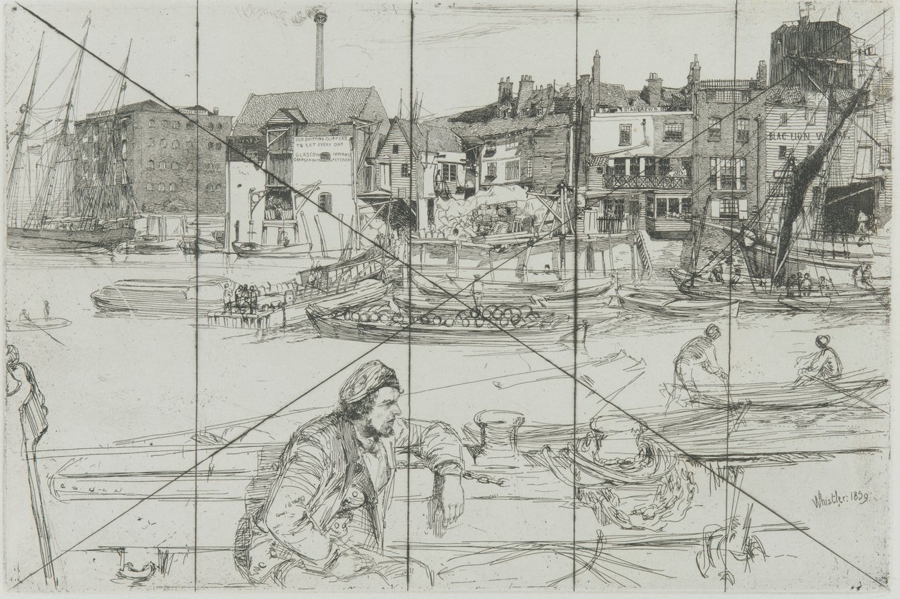 Black Lion Wharf av James Abbott McNeill Whistler