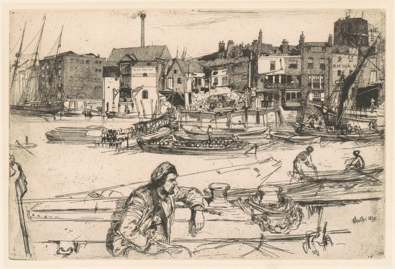 Black Lion Wharf av James Abbott McNeill Whistler