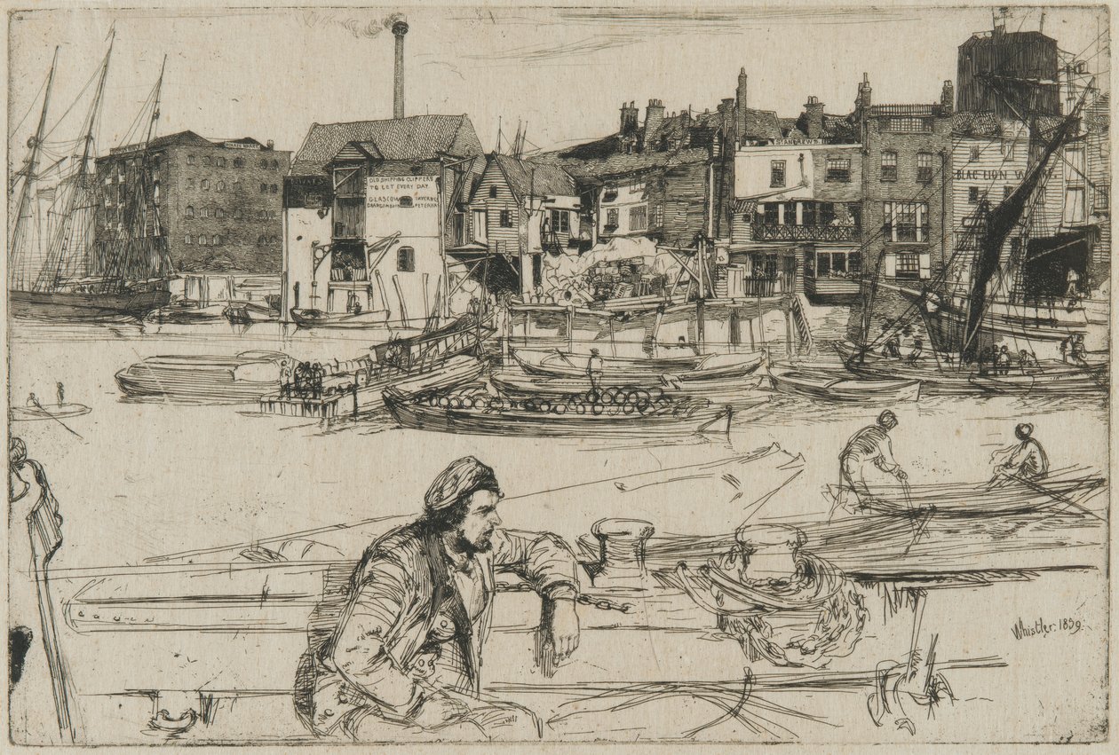 Black Lion Wharf av James Abbott McNeill Whistler