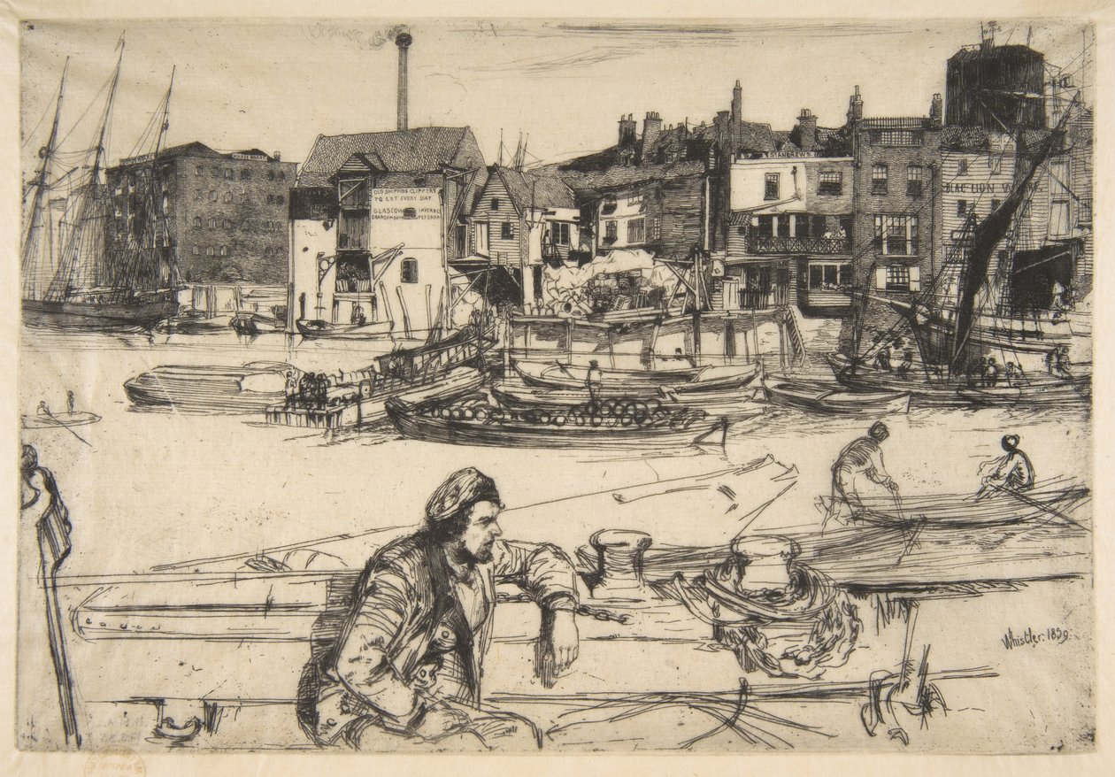 Svarte Løves kai av James McNeill Whistler