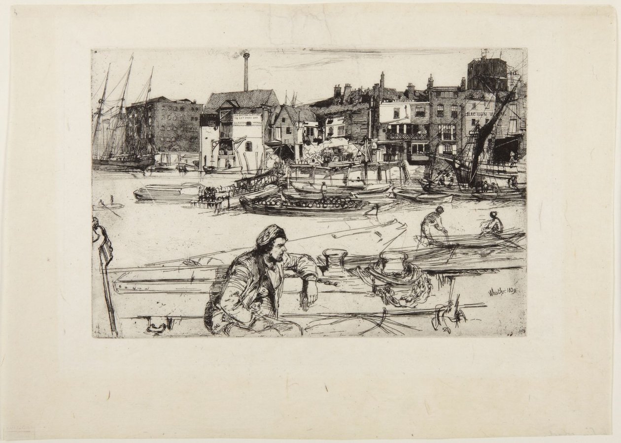 Svarte Løves kai av James McNeill Whistler