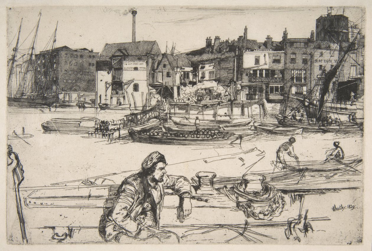 Svarte Løves kai av James McNeill Whistler