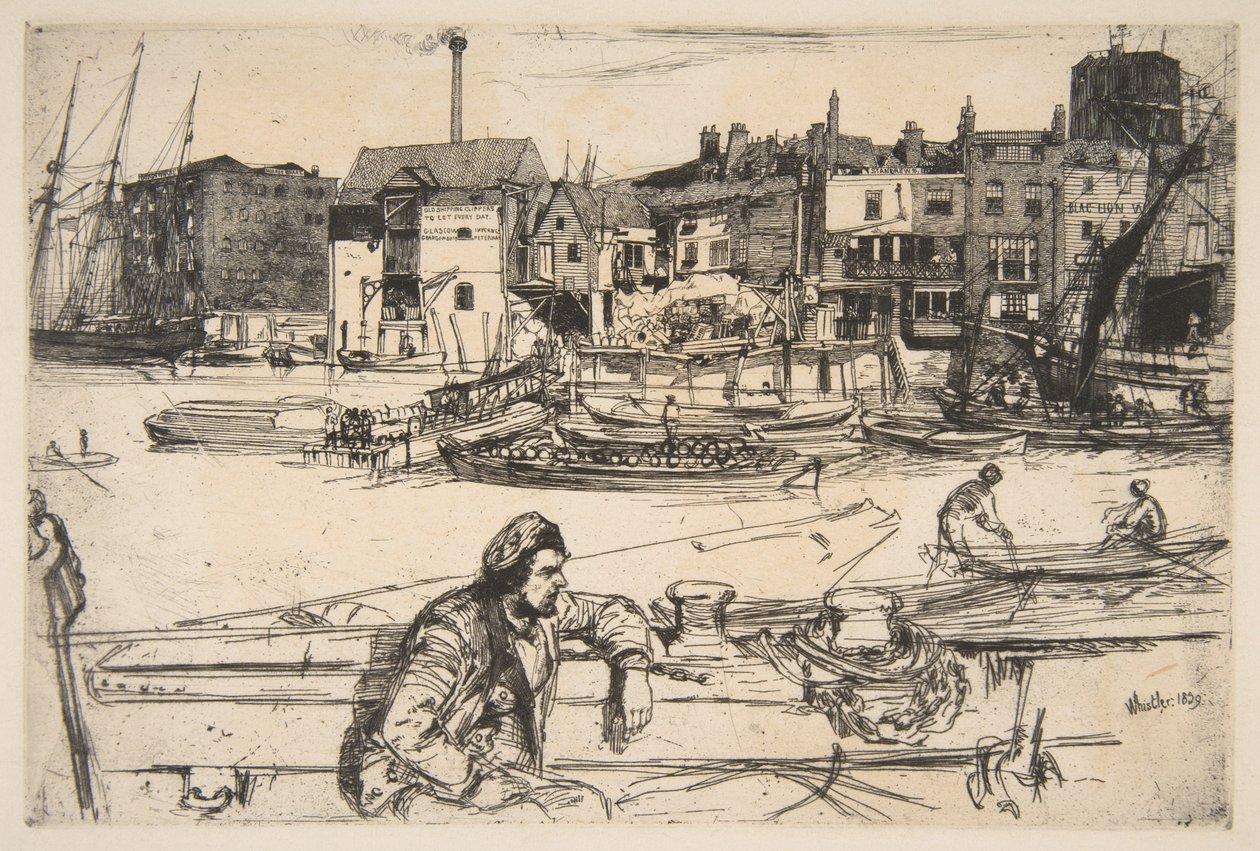 Black Lion-kaien av James McNeill Whistler