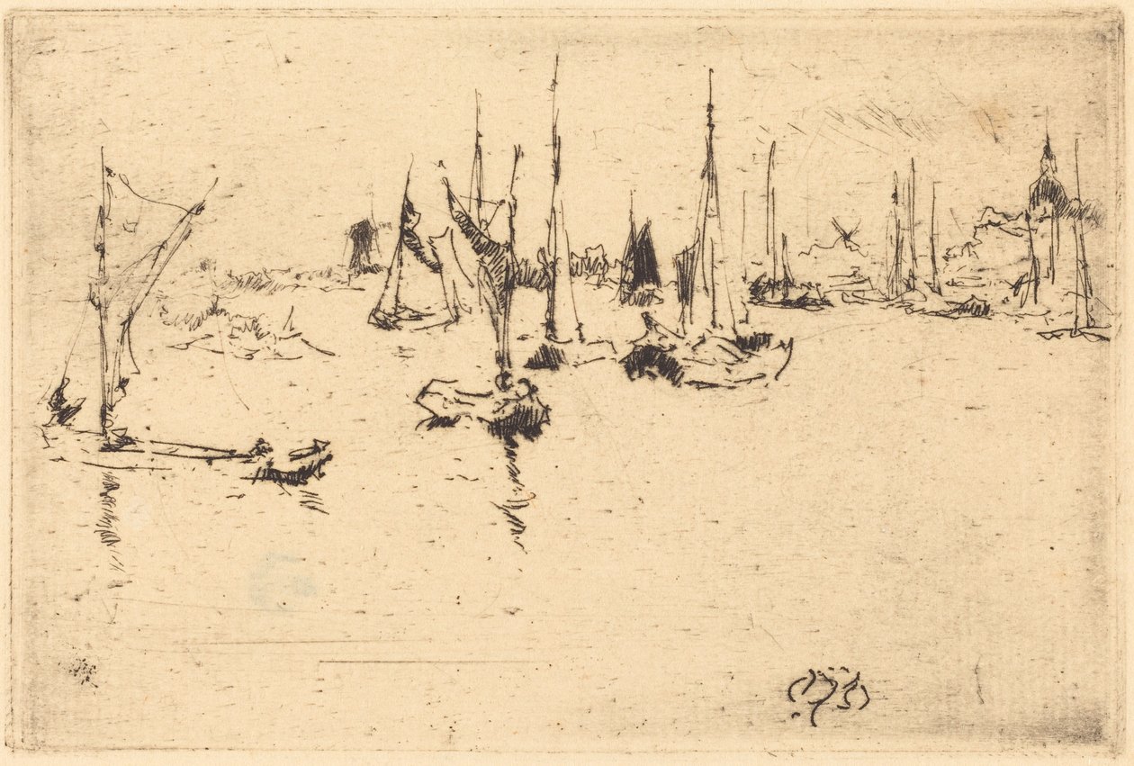 Båter, Dordrecht av James McNeill Whistler