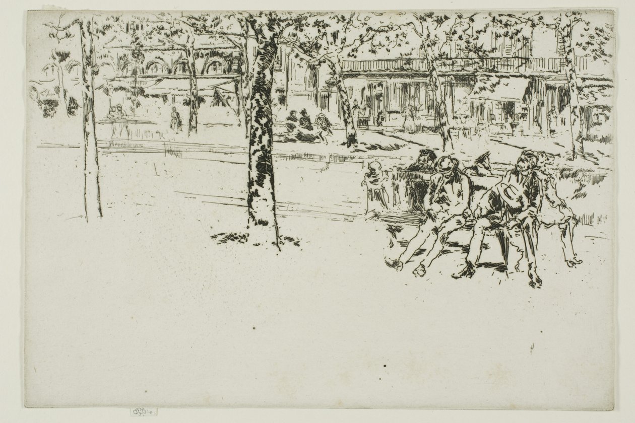 Boulevard Poissonière, Paris av James Abbott McNeill Whistler
