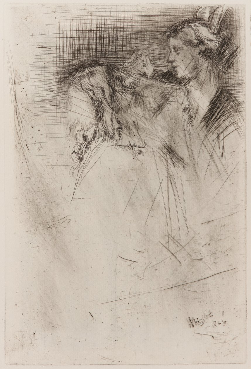 Børsting av håret av James Abbott McNeill Whistler