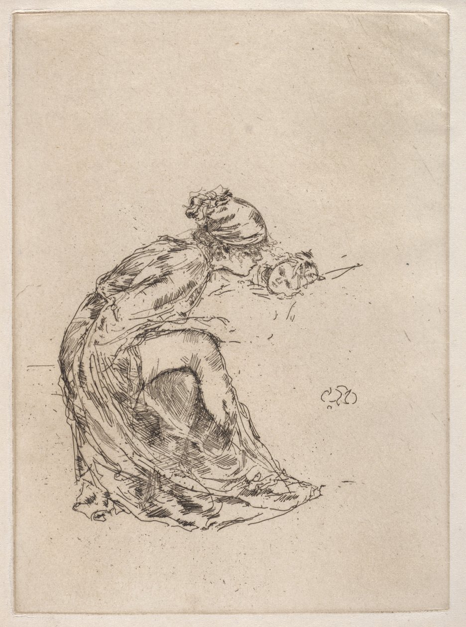 Cameo, nr. 1 (Mor og barn) av James McNeill Whistler